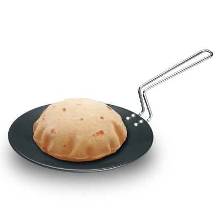 Hawkins Futura 26 cm Tava, Hard Anodised Tawa with Stainless Steel Handle, Extra Thick Tawa, Black (AT26X)