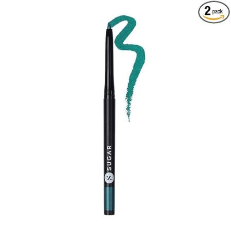 SUGAR Cosmetics Kohl of Honour Intense Kajal | Upto 12 hrs | Smudge Proof & Waterproof Kajal | Matte Finish | Twist Up Kajal Pencil | Paraben Free - Aqua Lung