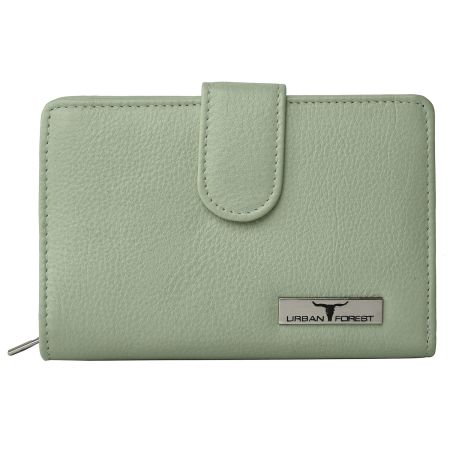 URBAN FOREST Arya Mint Green Leather Wallet for Women