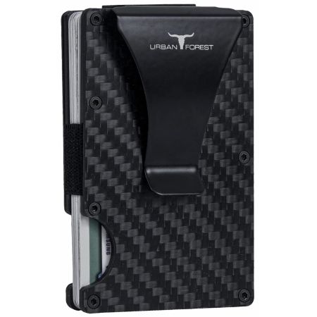 URBAN FOREST Asher Black Metal Card Holder for Men & Women
