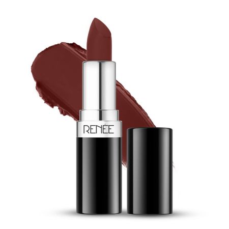 RENEE Stunner Matte Lipstick - Big Bang 4gm| Intense Color Pay Off, Full Coverage Long Lasting Weightless Velvety Formula with One Swipe Application| Enriched with Vitamin E & Hyaluronic Acid