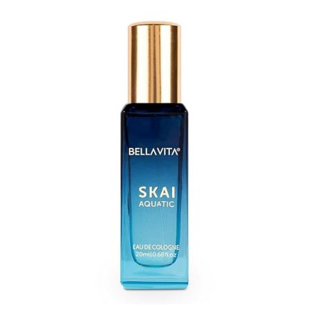 Bella Vita Luxury Skai Aquatic Liquid Eau De Cologne With Bergamot, Lavender & Patchouli Premium, Long Lasting Woody Fragrance For Unisex, 20ml