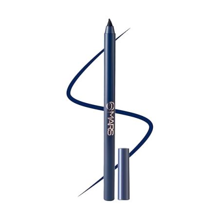 MARS Won't Smudge Won't Budge Smooth Glide Matte Kajal Pencil | Long Stay & Waterproof (1.4G) (06-Midnight Dreams), Blue, Black