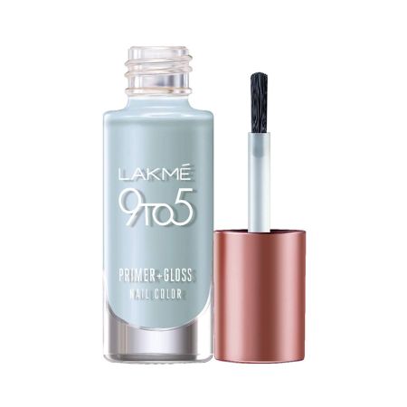 Lakmē 9 to 5 Primer + Gloss Nail Colour, Blue Scape, 6 ml
