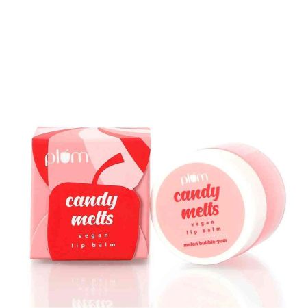 Plum Candy Melts Vegan Lip Balm | Red Velvet Love| For Dry & Chapped Lips | Natural SPF with Vitamin A | Shea Butter | Nourish & Protect | Sheer-Tint | 12g