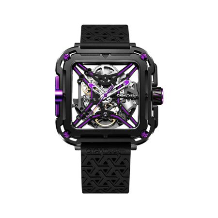 CIGA DESIGN Design X Series Stainless Steel Purple 48 MM Automatic Men watch
