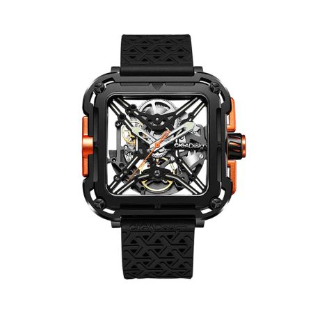 CIGA DESIGN Design X Series Stainless Steel Orange 48 MM Automatic Men watch