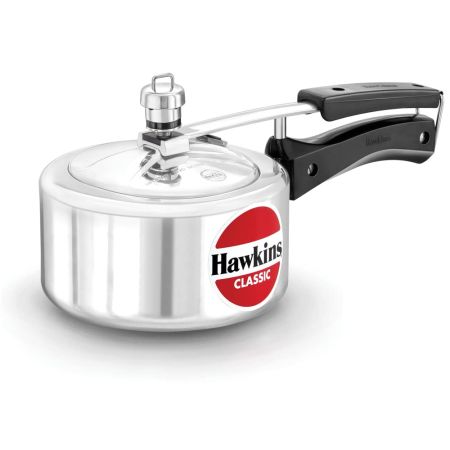 Hawkins Aluminium 1.5 Litre Classic Pressure Cooker,Best Inner Lid Cooker,Small Cooker,Silver(Cl15)