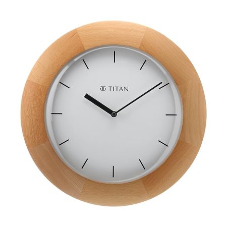 Titan Wooden Wall Clock with Domed Glass - 32.3 cm x 32.3 cm (Medium)
