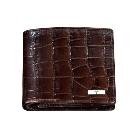 URBAN FOREST Drogon Brown Printed Leather Wallet for Men