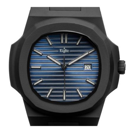 EIGHT KUWAIT Polycarbon Blue Marine watch