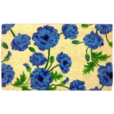 Onlymat Flower Design Natural Coir Doormat (75 cm x 45 cm x 1.5 cm, Multicolour)