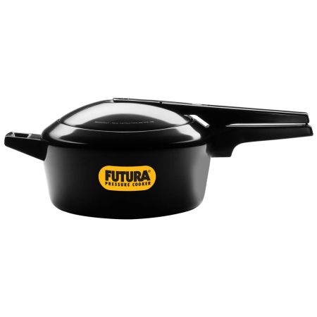 Hawkins Futura 4 Litre Pressure Cooker, Hard Anodised Inner Lid Pressure Cooker, Pan Cooker, Black (FP40)