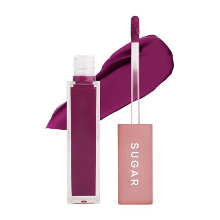 SUGAR Cosmetics Mettle Liquid Lipstick for Women | Highly Pigmented | Transferproof & Long Lasting | 7ml for Women | Highly Pigmented | Transferproof & Long Lasting | 7ml - 02 Vega (Deep Fuchsia)