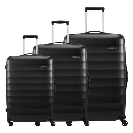 American Tourister Trolley Bags for Travel | Barcelona 55 Cms, 69 Cms, 79 Cms Polycarbonate Hardsided Spinner Set of 3 Luggage Bags | Suitcase for Travel | Trolley Bags for Travelling, Gunmetal