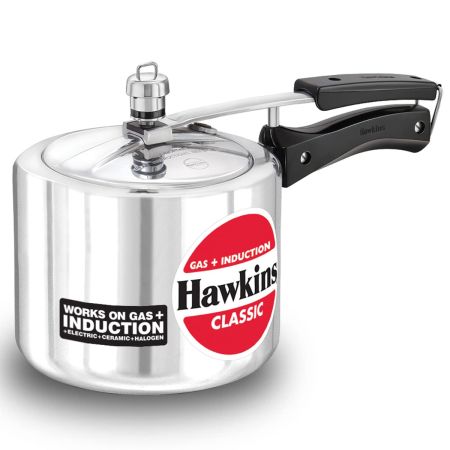 Hawkins Aluminium 3 Litre Classic Pressure Cooker,Induction Inner Lid Cooker,Tall Design Pan Cooker,Best Cooker,Silver(Icl3T)