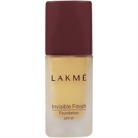 Lakme Invisible Finish SPF 8 Liquid Foundation, Shade 01, Ultra Light Water Based Face Makeup for Glowing Skin - Full Coverage, Natural Finish, 25 ml