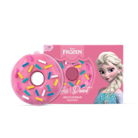 Disney Frozen Princess By RENEE Donut Jelly Lip Balm Elsa For Pre-teen Girls - Tinted Pink Moisturizes, Softens, Heals with No Parabens - Cruelty-free, Dermatologically Tested, Peta Certified 2.8g