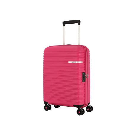 American Tourister Liftoff Spinner 55 Cm Berry Blast Polypropylene Cabin Hard Luggage with Double Wheel (Trolley/Speed_Wheel 4 Wheel Suitcase), Small, Pink