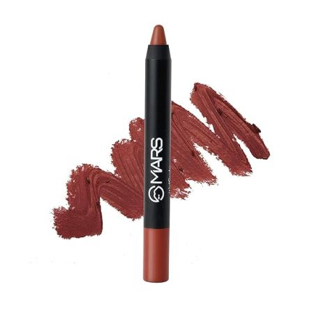 MARS Long Lasting Crayon Lipstick up to 12 Hours Stay | Matte Finish | Waterproof | Won't Smudge Won't Budge Lip Crayon (3.5 gm) 01-I Am Strong