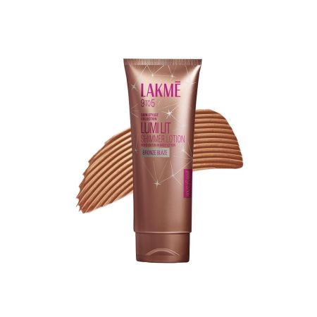 Lakme Lumi Lit Highlighter in Body Lotion with Hyaluronic Acid - Bronze, 100g