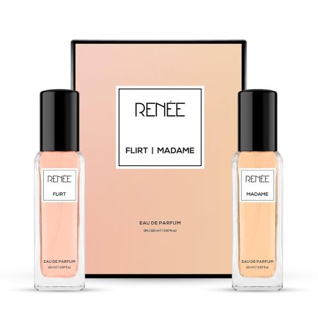 RENEE Flirt & Madame Eau De Parfum Pack Of 2-20 Ml each Perfume - Premium Luxury Long-lasting Fragrance - Versatile Scent for All Occasions - Perfect Gifting Option