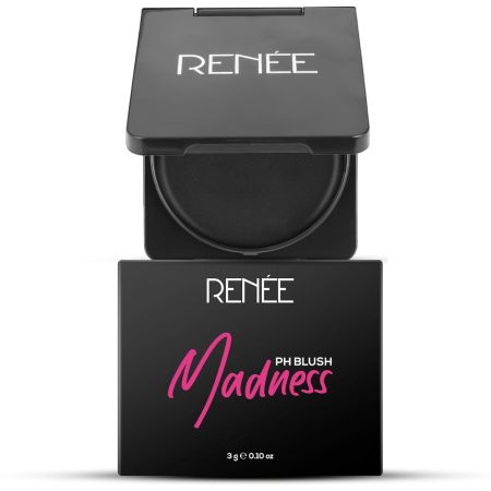 RENEE Madness pH Blush, Instant Unique Pink Payoff, Highly Blendable, Light Weight, Long Lasting, Moisturizing Formula, Enriched With Olive, Macadamia & Shea, Paraben Free & Cruelty Free, 3 Gm