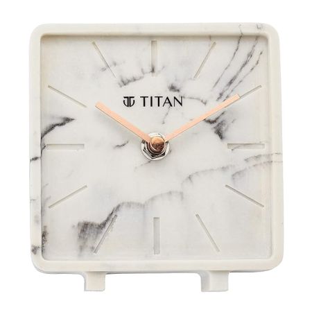 Titan Contemporary Marble Texture Table Clock