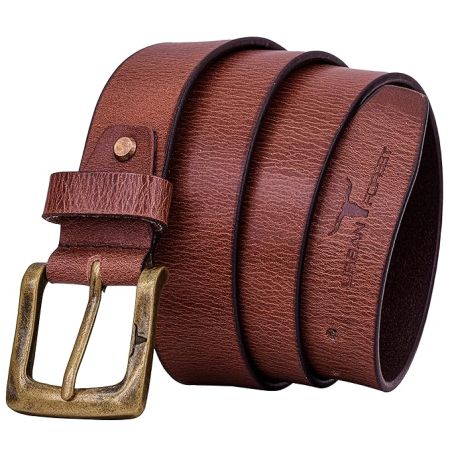 URBAN FOREST Marco Burnish Brown Casual Leather Belt for Men