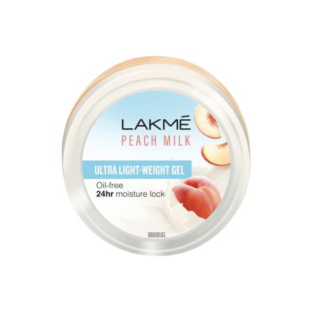 Lakme Peach Milk, Ultra Light Gel Moisturizer, 150g, for Soft and Supple Skin, with Vitamin E & Peach Milk Extract, 24Hr Moisture Lock, Non-Oily, Non-Sticky Face Cream