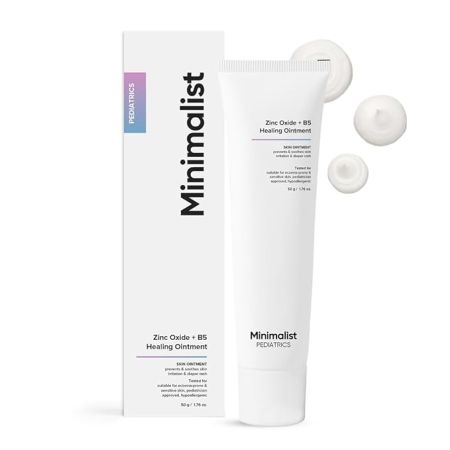 Minimalist Baby Rash Cream | Zinc Oxide + B5 Healing Ointment | Pediatrician Approved | For Drool & Diaper Rash | 50gm
