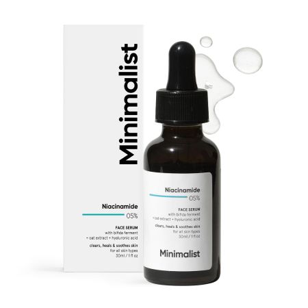 Minimalist Barrier Repair Niacinamide 5% Face Serum for Clear Glowing Skin | Reduces Dullness, Hydrates & Repairs Skin with Vit B3 & Hyaluronic Acid | Day & Night Serum for Dry & Sensitive Skin | For Women & Men | 30 ml
