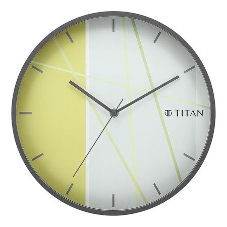 Titan Plastic Trendy & Modern Looking Multi-Coloured Dial Analog Wall Clock Inspired from Bamboo Shoots, 30.5 X30.5 Cm (Medium)