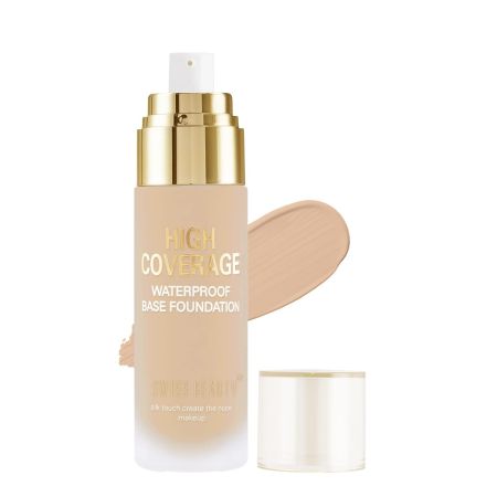 Swiss Beauty High Performance Foundation | Water-Resistant | Medium to Buildable Coverage | Lightweight | Easy to Blend | With Vitamin C & Niacinamide | Classic Ivory, 55g