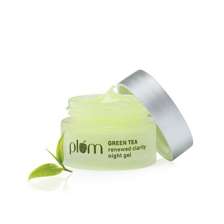 Plum Green Tea Renewed Clarity Night Gel Mini | Hydrates Skin & Fights Acne | Lightweight, Quick-Absorbing, Non-Sticky Gel Texture | Oily, Acne-Prone Skin | 100% Veganure | Oily, Acne-Prone Skin | 100% Vegan