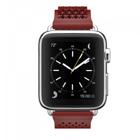NOOMOON Apple Watch Band Red - Silver Link 38/42 MM