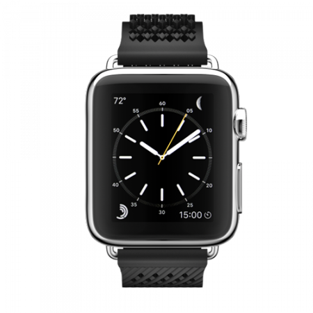NOOMOON Apple Watch Band Black - Silver Link 38/42 MM