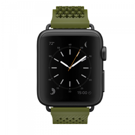 NOOMOON Apple Watch Band Green - Silver Link 38/42 MM watch