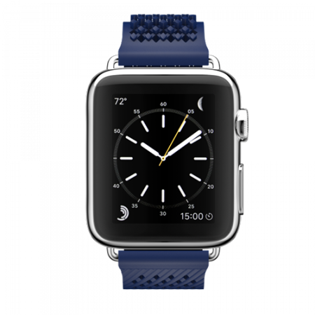 NOOMOON Apple Watch Band Blue - Silver Link 38/42 MM