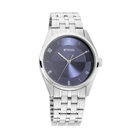 Titan Neo Economy Analog Blue Dial Men's Metal Watch - Nn1729Sm05/Np1729Sm05