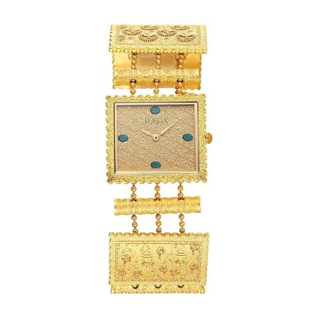 Titan Raga X Masaba Golden Dial Analog Women Watch with Metal Strap-NS95166YM01