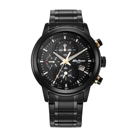 Titan Octane Black Dial Chronograph Stainless Steel Watch for Men-NS90086KM05