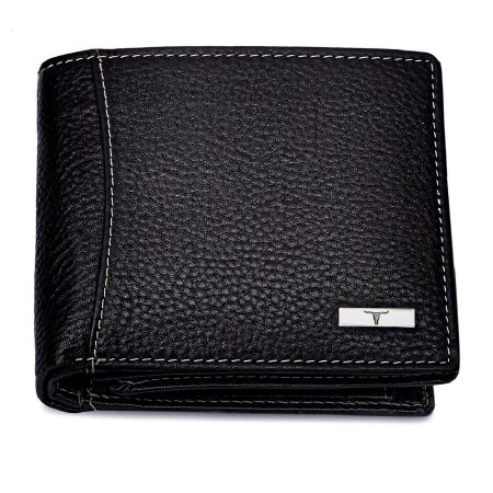 URBAN FOREST Oliver Black Leather Wallet for Men - Packed in Premium Wooden Box for Festive Gifting