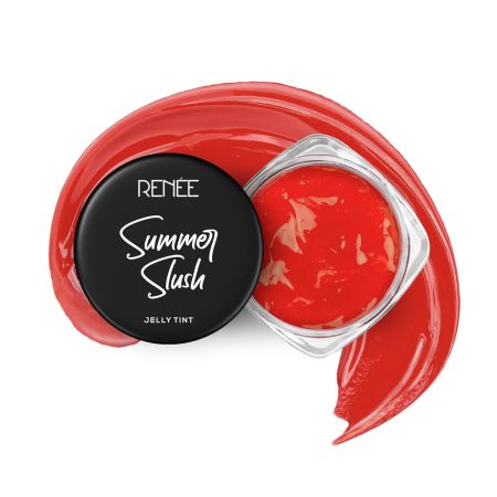 RENEE Summer Slush Jelly Tint For Lips & Cheeks with 98% Natural Fruit Extracts, Keeps Lips Soft & Moisturized, 100% Vegan, Luscious Cherry 13gm