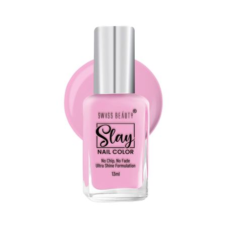 Swiss Beauty Slay Nail Color | Glossy Finish, Long Lasting Nail Paint| Chip resistant, Quick drying Nail Polish | Shade- Orchid, 13ml