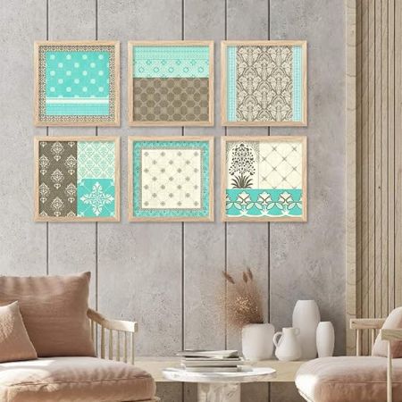 kotart Premium Digital Madhubani Art Paintings with Frame for Home Decor - Traditional Indian Painting for Wall Decoration (10x10 inch, Painting 11)