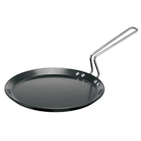 Hawkins Futura Hard Anodised Flat Tava 26 cm, 4.88 mm (Black)