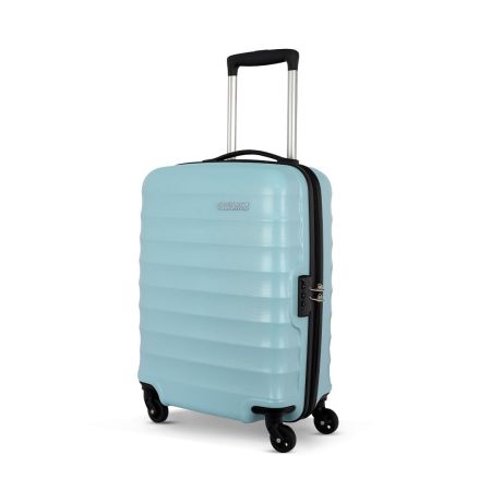 American Tourister Barcelona 55 cms Small Hardside Cabin Suitcase with a 3-Digit Combination Lock & Pack Smart Interiors - Powder Blue