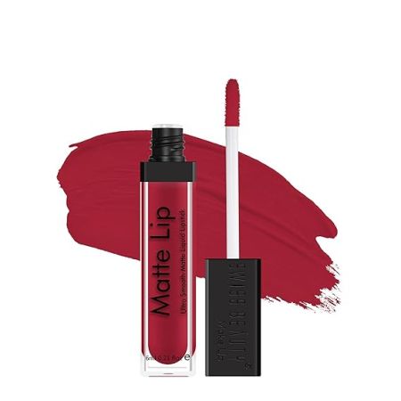 Swiss Beauty Ultra Smooth Matte Lip Liquid Lipstick, Smooth Lip Color, Weightless Finish, Silky Matte Finish, Shade- Pure Red, 6ml