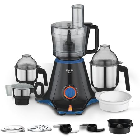 Preethi Zion MG 227 Mixer Grinder 4 Jars 750 Watt Black